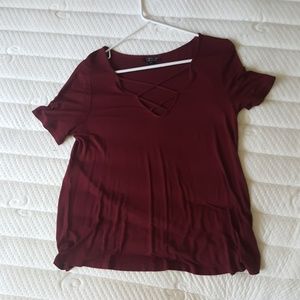top shop lace up tshirt